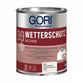 GORI 99 Deck Holzfassaden-Farbe Polarweiß 0,75 ltr.